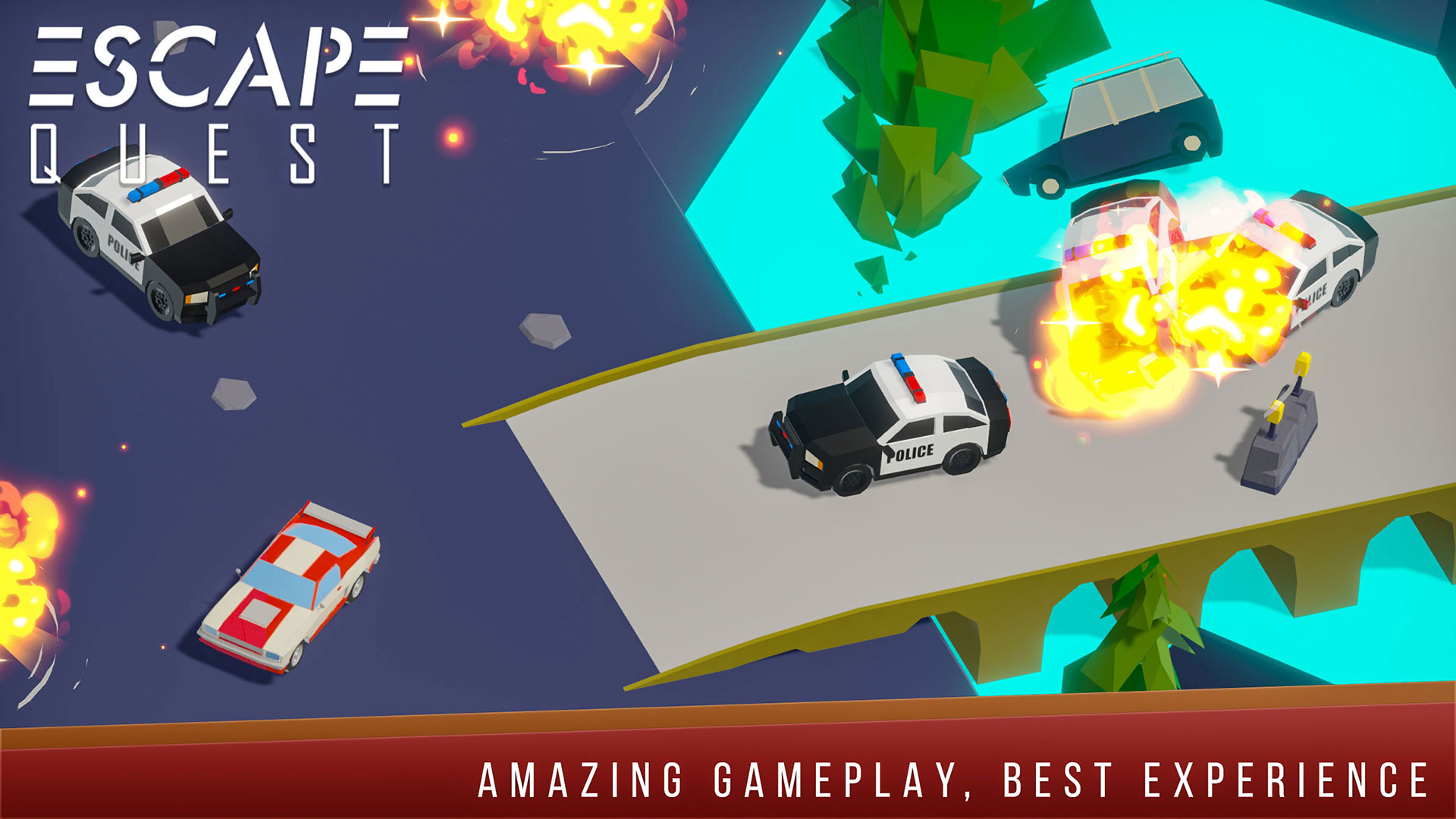 escape quest police car chase game screenshot