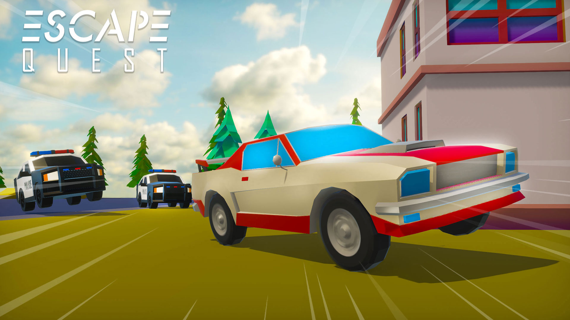 escape quest police car chase game screenshot